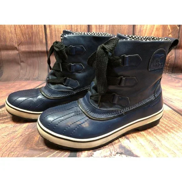 Sorel Shoes Sorel Tivoli Ii Navy Blue Laceup Waterproof Boots